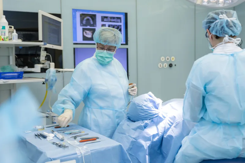 Dental implant procedure with precision instruments